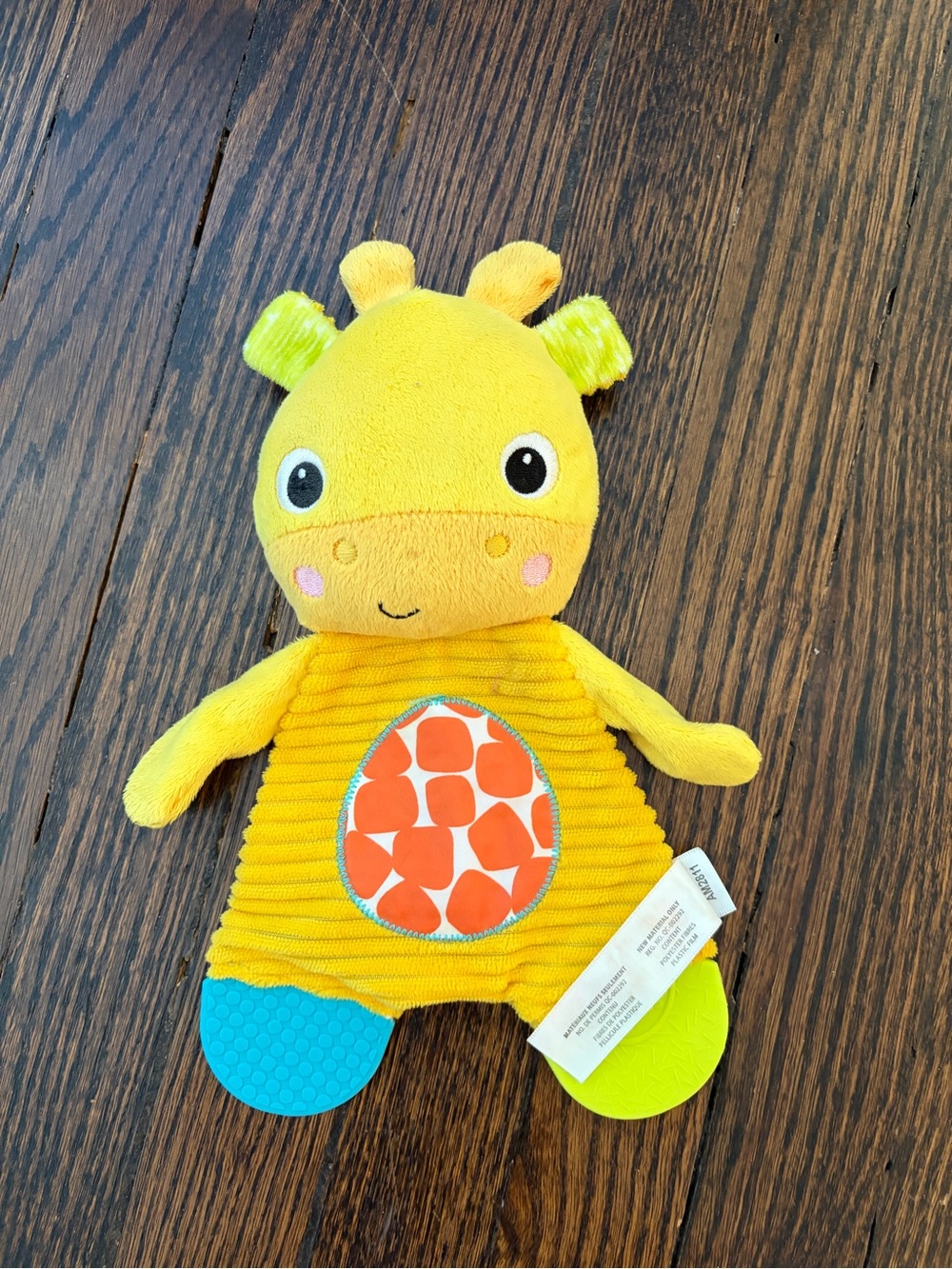 Yellow Giraffe Comfort Toy with Teething Pads